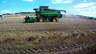 Žně 2021 - Ječmen | Harvest - Barley | 2x John Deere T670i | Úsovsko a.s.