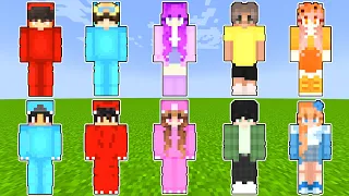 Omz and Roxy and Lily and Luke and Crystal vs Cash and Nico and Zoey and Shady and Mia in Minecraft