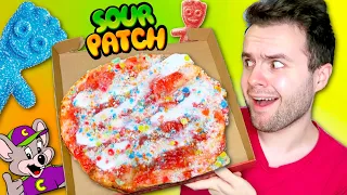 Chuck E. Cheese has a NEW Sour Patch PIZZA! Honest Review!