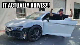 WRECKED Audi R8 Driving and goes to the Frame Shop!