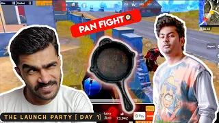 dynamo gaming & shreeman Legend live funny Pan Fight 😂 | the launch party BGMi [day 1] | Bandhilki