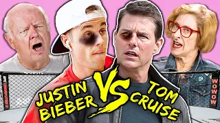 Elders React To Justin Bieber Vs. Tom Cruise UFC Fight? (Meme Compilation)