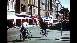 Street Scenes of Copenhagen C1950, from "Welcome to Denmark" Travelogue, København 1950s, F541 b,