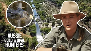 Jacqui And Andrew Encounter Saltwater Crocodile In Palmer River | Aussie Gold Hunters