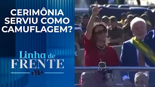 Janja vai a desfile de 7 de Setembro de vermelho e faz o “L” | LINHA DE FRENTE