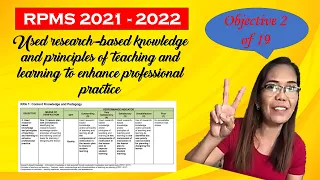 Objective 2 - Used Research -based Knowledge and Principles of Teaching and Learning #rpms