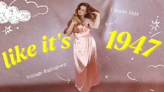 Sewing a Nightgown from 1947 ~Simplicity 2235~ DIY Vintage Nightgown!