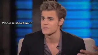 Paul Wesley loving himself for 1 minutes 46 seconds straight