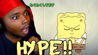 THIS LOOKS SO DAMN HYPE!! Suponjibobu Anime OP 4 REACTION  | SPONGEBOB ANIME OP 4 REACTION