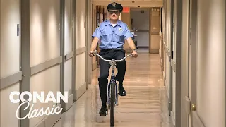 Conan Becomes A Security Guard | Late Night with Conan O’Brien