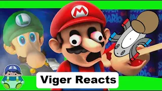 Viger Reacts to SMG4's "Mario Reacts To Nintendo Corruptions"