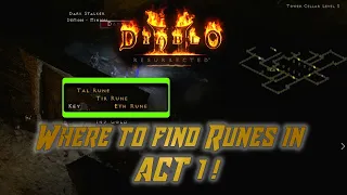 Diablo 2 Resurrected - Where to farm RUNES at low levels!