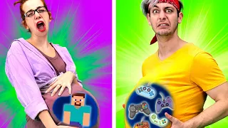 RICH PREGNANT VS BROKE PREGNANT || FUNNY PREGNANCY SITUATIONS || My mom is pregnant! Pregnant gamer