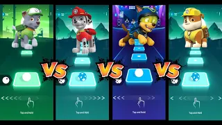 Paw Patrol Team Rocky - Marshall - Chase Rubble - Tiles Hop EDM Rush