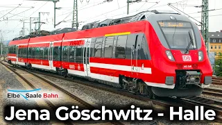 Der Saale-Express | 4K Führerstandsmitfahrt: Jena Göschwitz - Halle (Saale) | Elbe-Saale Bahn: BR442