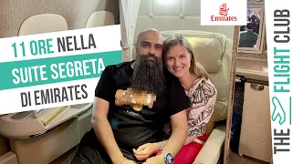 Questa è la suite (segreta) di prima classe di Emirates, il biglietto ci è costato 250€ a testa 😍