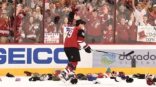 Doan gets showered with hat trick hats