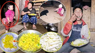 Jonson standing up himself || Jina cooking meal for family || Jonson playing with Puppy@Sanjipjina