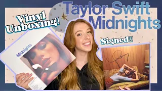 Taylor Swift ‘Midnights’ SIGNED Vinyl Unboxing!!! 💙🕰✨