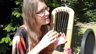 Herr/Lord Mannelig (Swedish folk song/Garmarna cover & English lyrics) with Anglo-Saxon lyre / harp