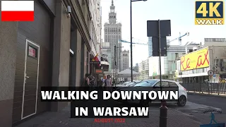4k walking downtown in Warsaw