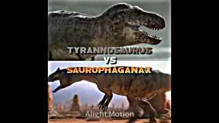 Tyrannosaurus vs Saurophaganax #paleontology #dinosaurs #edits #tyrannosaurusrex #saurophaganax