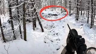 Tracking a HUGE BIG WOODS BUCK on Snow | MAINE 2023