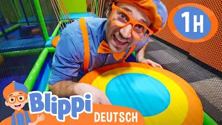 Blippi besucht einen Indoor-Spielplatz | Kinderlieder und Cartoons | Moonbug Kids Deutsch