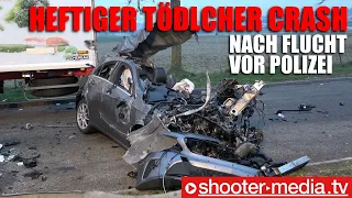 ❌ Flucht vor Polizei endet mit heftigem tödlichen Crash ❌ | 3 Todesopfer | 🚒 Feuerwehr Filderstadt
