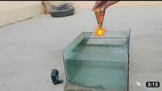 Experiment: Crackers in Under water DIWALI AnarDiwali crackers testing underwater #shorts #experimen