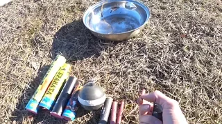 Experiment : Firecrackers vs Frying pan