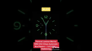 For sale: Panerai Luminor Marina 1950 312 3 Days Automatic Box/Papers – 1 of 2,000 – PAM00312