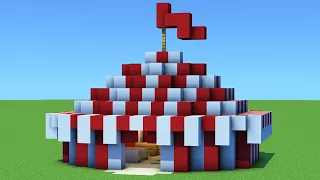 Minecraft Tutorial: How To Make A Circus Tent "Fair Part 1"