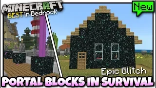 Minecraft Bedrock - END PORTAL BLOCKS IN SURVIVAL - Glitch [ Tutorial ] MCPE / Xbox / Switch