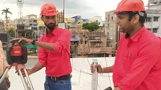 Hilti PR 30-HVS Leveling Machine Demo used for Slab Casting Level