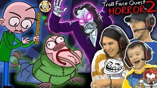 BALDI the WALRUS? TROLLFACE HORROR QUEST 2 w/ Mom & Shawn (FGTEEV gets Trolled)