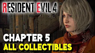 Resident Evil 4 Remake CHAPTER 5 All Collectible Locations (All Treasures, Weapons, Clockworks...)