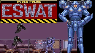 Cyber Police ESWAT (MD · Sega Mega Drive) video game port | full game (hard mode) session 🤖👮🎮