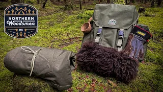 Solo Bushcraft Trip. Ta Trekker Backpack. Polish Lavvu. Rold skov.