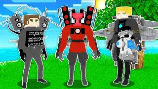 AİLECEK SKIBIDI TOILET TITAN OLDUK - Minecraft