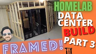 DIY Homelab Garage Datacenter Build - Framing Finished! Server Racks starting to see it 😜
