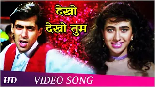 Dekho Dekho Tum (HD) | Nishchaiy (1992) | Salman Khan | Karishma Kapoor | Romantic Song