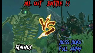 BOSS BOKOBLIN FULL ARMY VS STALNOX ! ALL OUT BATTLE !! (The Legend of Zelda: Tears of the Kingdom)