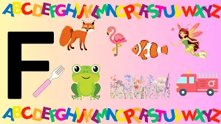 Letter F Phonics sounds| Words beginning with F| Children learn the F sound| Alphabet