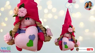 💜How to Make a GNOME IN LOVE, EASY With Art in Your Hands