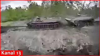 Kamikaze drone struck two Russian armored personnel carriers preparing for battle