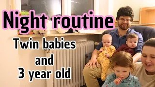 NIGHT ROUTINE AS A MOM OF 3 | BEDTIME ROUTINE WITH A TODDLER & TWIN BABIES