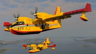 The flight of Canadair CL 415