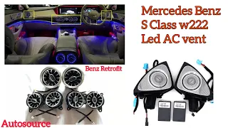 Mercedes S Class Ambient lights AC vent and Tweeters 2017