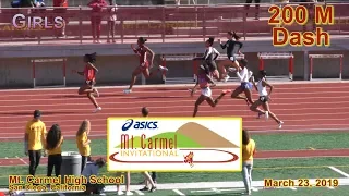 2019 TF - Mt Carmel - 200 (Girls, All Heats)